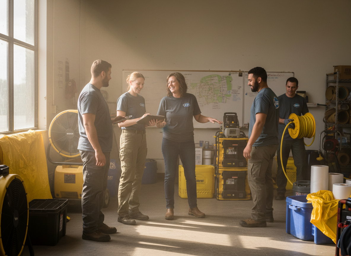 Water Damage Restoration Clinton team