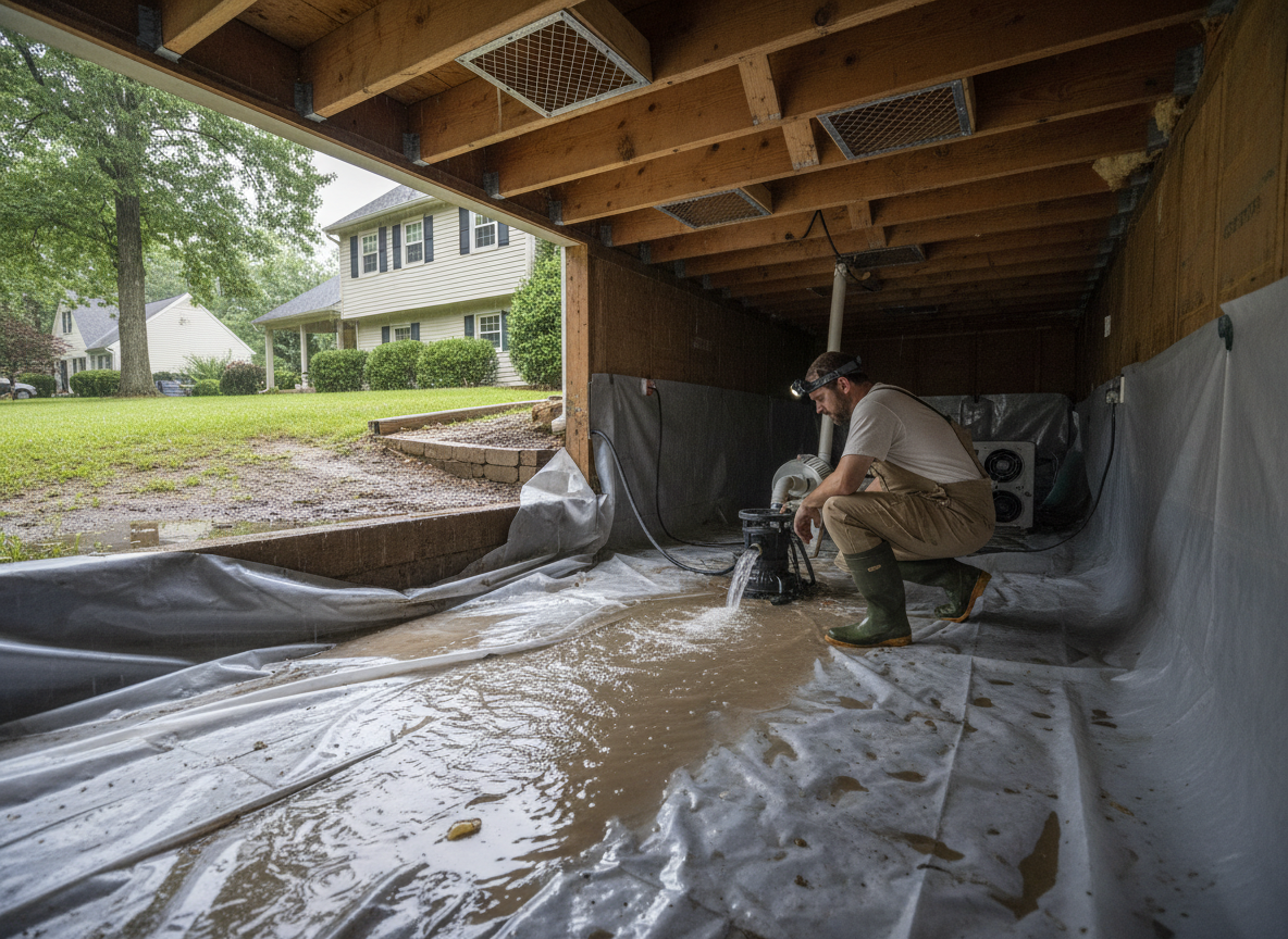 Preventing Crawl Space Water Problems During Rainy Season in Clinton